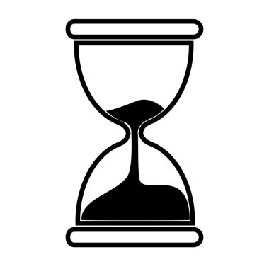 Bitiş Tarihi veya Tarih Çizelgesi Vektör İllüstrasyonu, cam saat simgesi veya kum saati simgesi