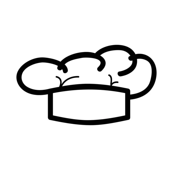 简单的矢量涂鸦图标风格 透明效果背景厨师帽 — 图库矢量图片
