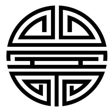 Vektör basit Çin Shou / Uzun Yaşam Sembolü