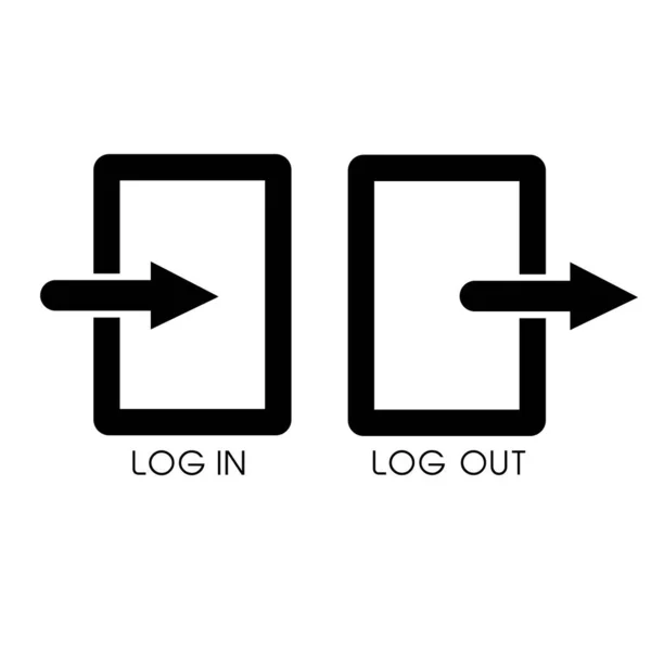 Icono Simple Entrar Salir — Archivo Imágenes Vectoriales