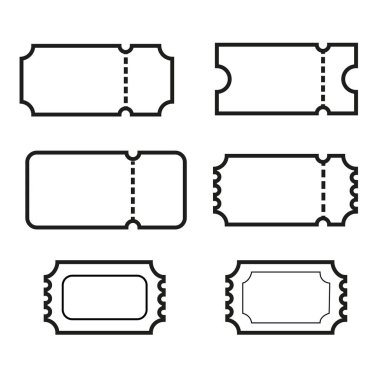simge biçimi bileti ya da kupon beyaza izole edildi 