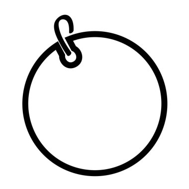 Basit Vektör Simgesi beyaz çember Boş Etiket 