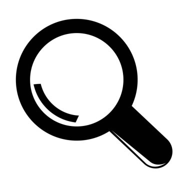 Basit Vektör Simgesi, Arama, Beyaz Üzerinde İzole Edildi