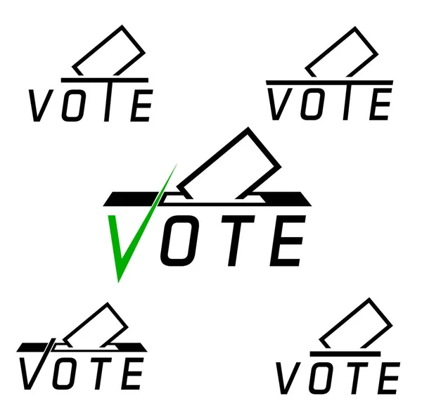 Cinco Vector Simple Voto Icono Aislado Blanco — Archivo Imágenes Vectoriales