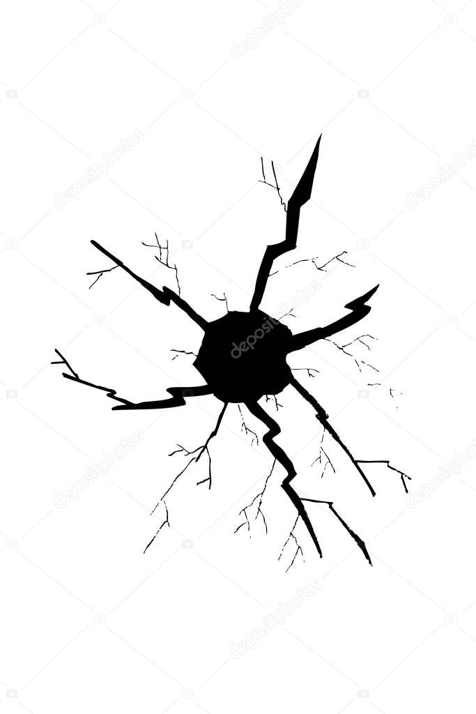 Vector hand draw sketch, Cracked effect background