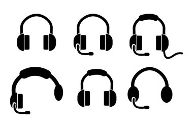 Vektör Siluet Simgesi, Kulaklık 