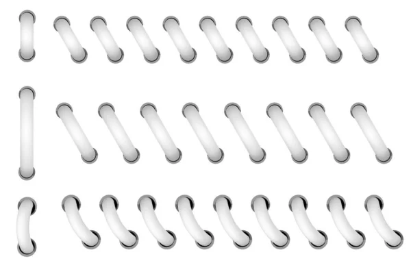 在白色上隔离的矢量真实感螺旋形粘合剂 — 图库矢量图片