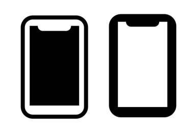 Basit 2 Vektör Özeti ve Siluet Simgesi, Akıllı Telefon