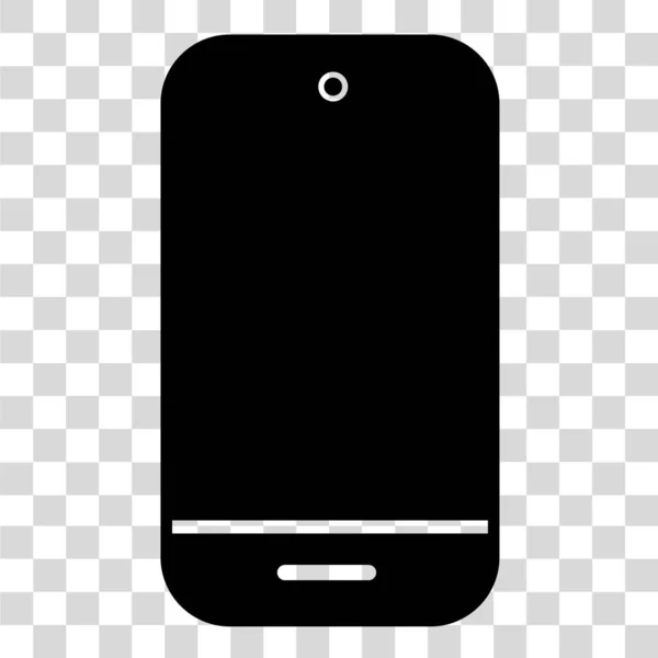 Jednoduchá Vektorová Ikona Smartphone Pozadí Průhledného Efektu — Stockový vektor
