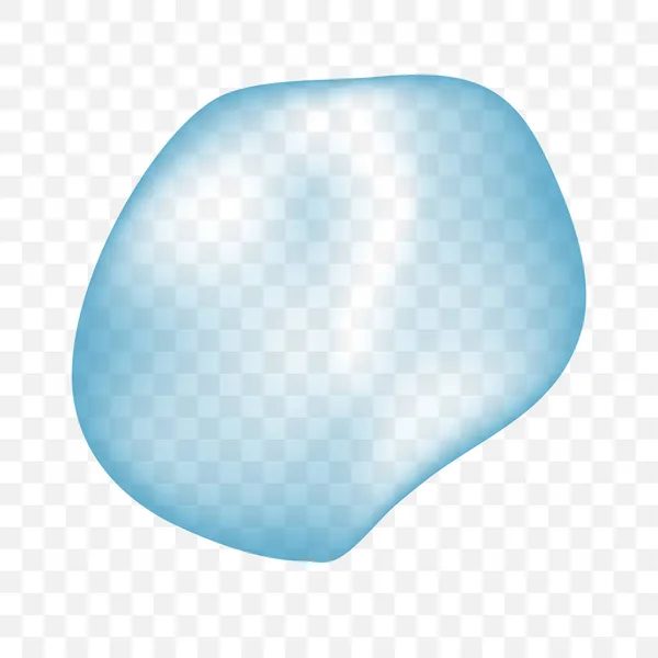 Vektorová Realistická Bublina Modrá Čistá Voda Průhledném Efektu Pozadí — Stockový vektor