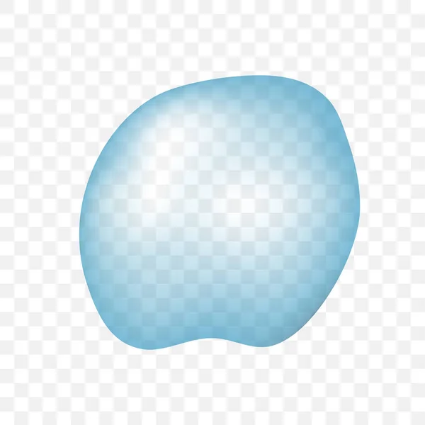 Eau Pure Bleue Bulle Réaliste Vecteur Fond Transparent Effet — Image vectorielle