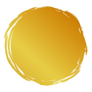 Beyaz üzerine izole edilmiş element tasarımı için Vektör El Çizimi Çizim Altın Çember Çerçevesi