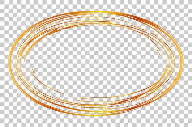 Çerçeve - Çoklu Satır - Oval - Altın - Çizim 01 01B