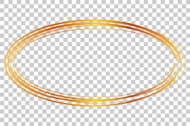 Çerçeve - Çoklu Satır - Oval - Altın - Çizim 01 01B