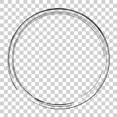 Vektör El, beyaz üzerinde izole edilmiş element tasarımınız için Çoklu Kara Etraf pazarından Skeç Çemberi Çerçevesi Çerçevesini Çiz
