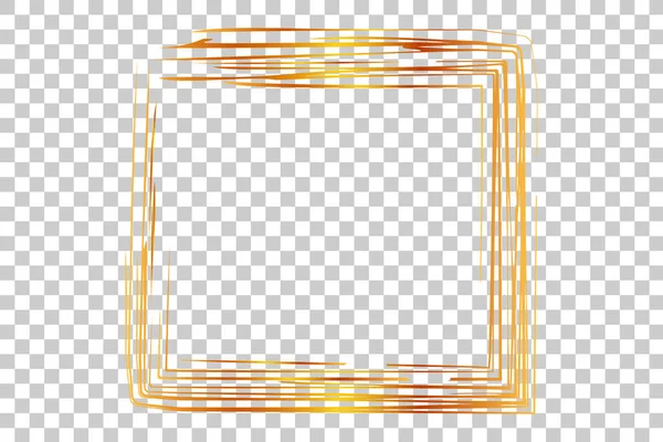 Vector Hand Draw Sketch Square Frame Von Multiple Golden Markierung — Stockvektor