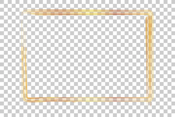 Frame Multipe Line Rectangle Golden Sketch 01B — Stock Vector