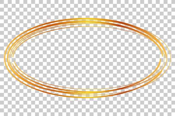 Rahmen Multipe Line Oval Gold Skizze 01B — Stockvektor