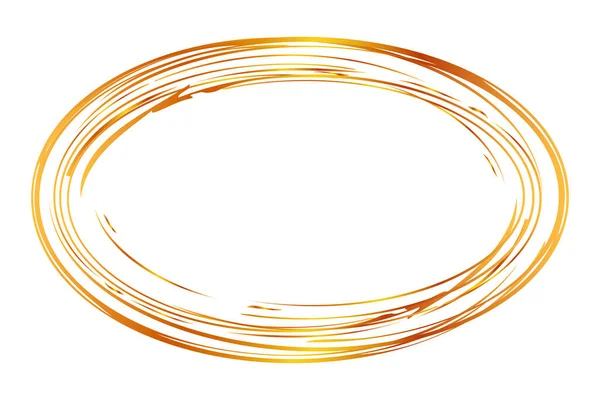 Вектор Рисуйте Эскиз Золотого Круга Черном Рынке Дизайна Элементов Изолированных — стоковый вектор