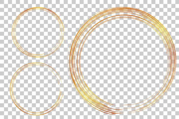 Vector Dessiner Main Croquis Golden Circle Frame Multiple Black Thic — Image vectorielle