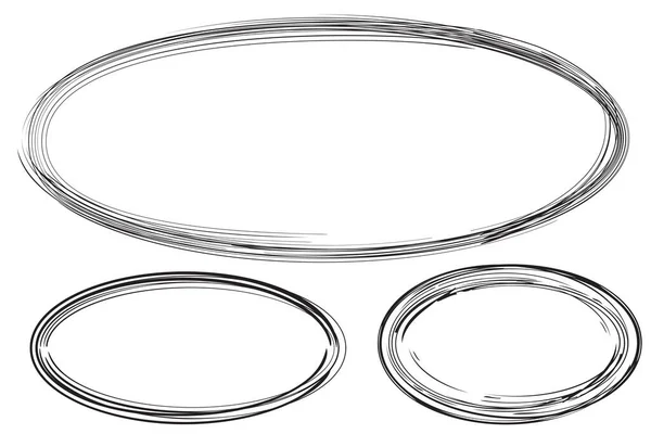 Вектор Ручной Рисунок Овальная Рама Нескольких Черных Этических Рынка Вашего — стоковый вектор