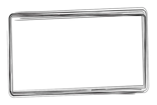 Vector Hand Draw Sketch Rectangle Frame Von Multiple Black Dick Vektorgrafiken