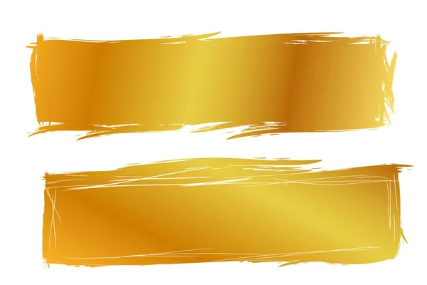 Vector Hand Draw Streifen Sketch Golden Rectangle Frame Für Ihr — Stockvektor