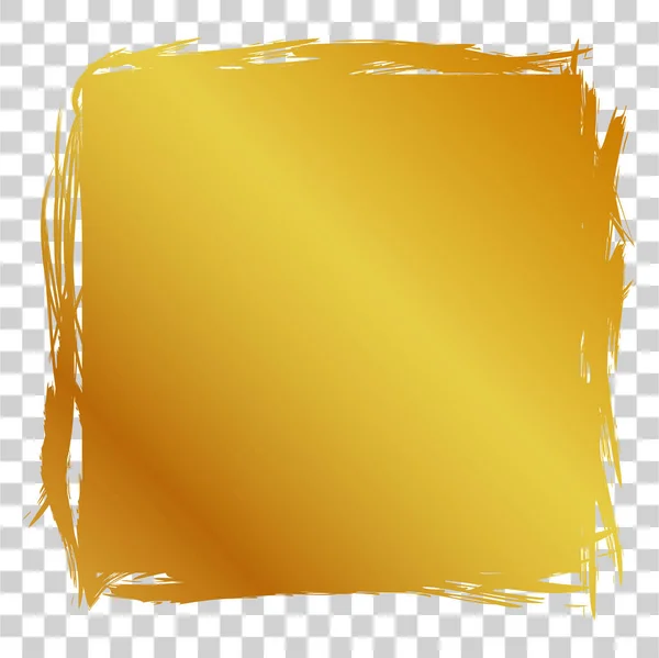 Векторный Рисунок Ручной Полосы Золотой Квадрат Рамка Дизайна Элемента Прозрачный — стоковый вектор