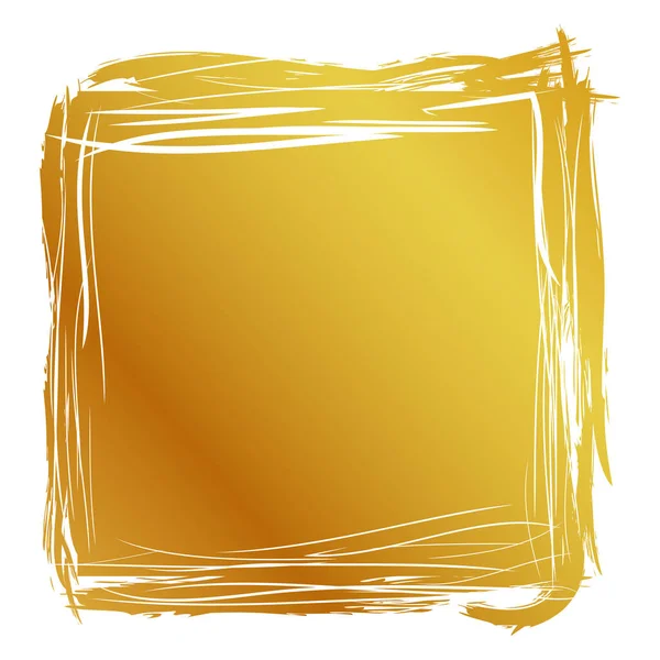 Vector Hand Draw Streifen Sketch Golden Square Frame Für Ihr lizenzfreie Stockillustrationen