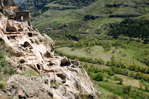 Vardzia - Gürcistan'ın güneyinde, Javakhetia mağara manastır kompleksi — Stok fotoğraf