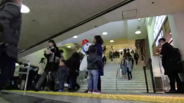 Tokio Japón Marzo 2018 Time Lapse Japanese People Crowd Commuters — Vídeos de Stock