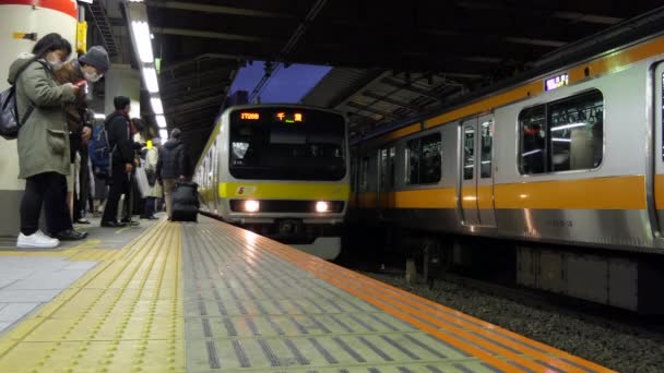 Tokio Japón Marzo 2018 Shinjuku Estación Tokio Japón Asia Con — Vídeo de stock