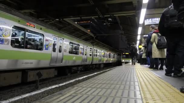 Tokyo Japan März 2018 Zeitraffer Des Shinjuku Bahnhofs Tokyo Japan — Stockvideo