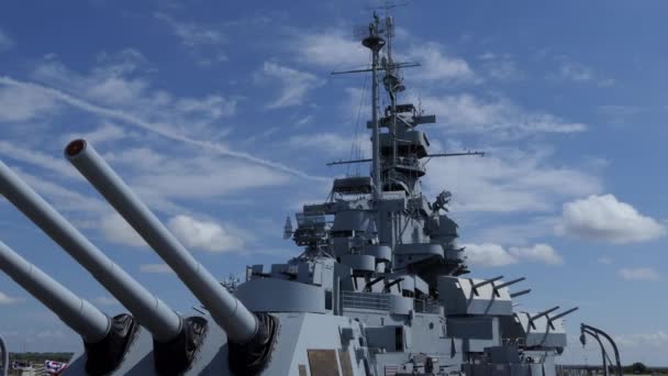 Mobile Alabama Usa Luglio 2018 Battleship Memorial Park Parco Storia — Video Stock