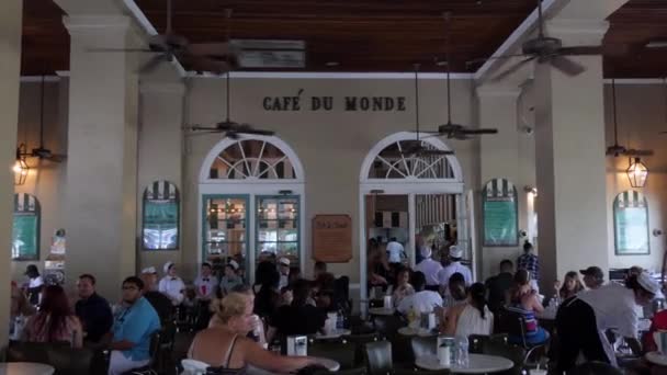 New Orleans Louisiana Usa Červenec 2018 Caf Monde Proslulý Venkovní — Stock video