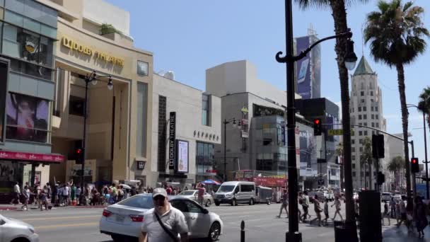 Los Angeles Californië Usa Juli 2018 Dolby Theater Hollywood Boulevard — Stockvideo
