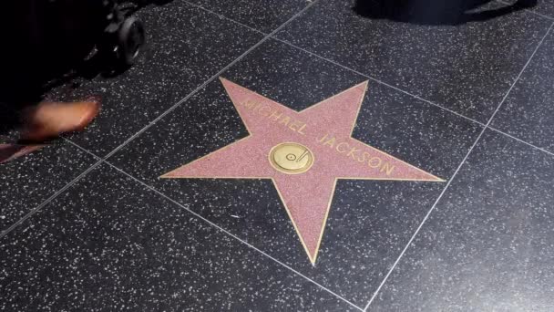 Los Angeles Kaliforniya Abd Temmuz 2018 Hollywood Walk Fame Turistik — Stok video