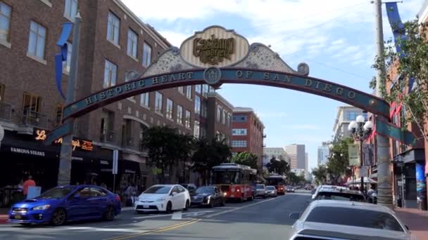 San Diego Kaliforniya Abd Temmuz 2018 Gaslamp Quarter San Diego — Stok video