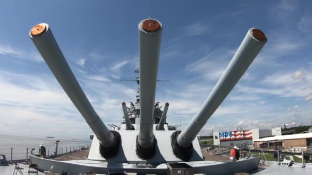 Mobile Alabama Estados Unidos Agosto 2018 Battleship Memorial Park Parque — Vídeo de stock