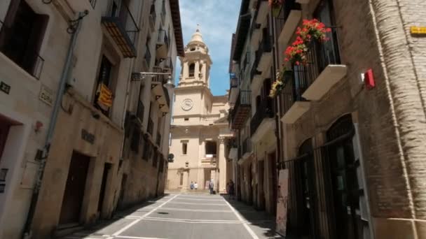 Pamplona España Junio 2019 Catedral Pamplona Una Iglesia Católica Pamplona — Vídeos de Stock