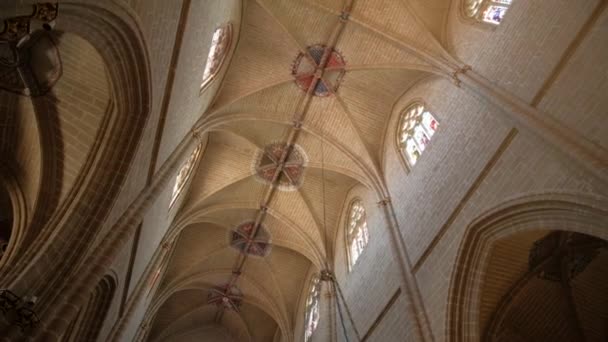 팜플로나 스페인 2019년 팜플로나 대성당 팜플로나 스페인의 가톨릭 유명한 오래된 — 비디오