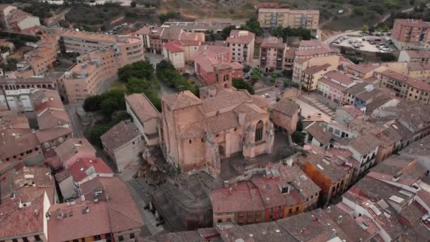 Vista Aérea Estella Cidade Espanhola Longo Caminho Santiago Caminho São — Vídeo de Stock