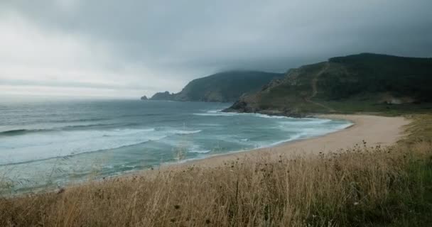 Beach in Finisterre or Fisterra End Of The Old World — Stock Video