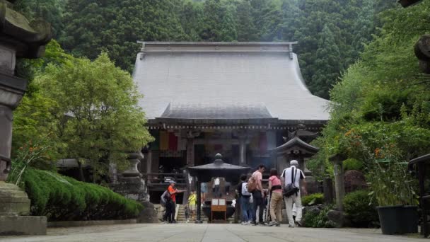 Yamadera Japón Julio 2019 Vista Del Templo Principal Del Complejo — Vídeos de Stock