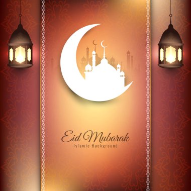 Soyut şık Eid Mubarak arka plan tasarım