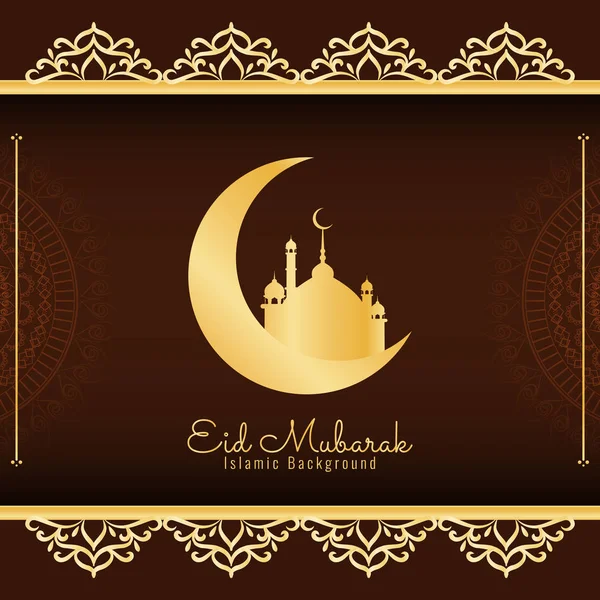 Astratto Eid Mubarak Disegno Sfondo — Vettoriale Stock