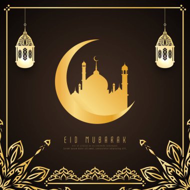 Soyut Eid Mubarak arka plan tasarım