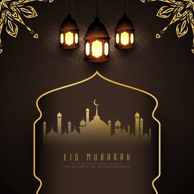 Soyut dini Eid Mubarak şık arka plan tasarım