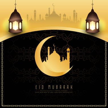 Soyut Eid Mubarak dini arka plan tasarım