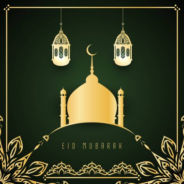 Soyut dini Eid Mubarak şık arka plan tasarım